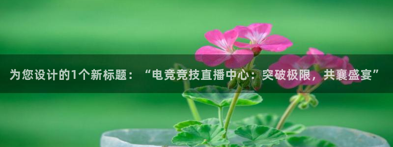 833直播体育免费观看：为您设计的1个新标题：“电竞竞技直播中心：突破极限，共襄盛宴”